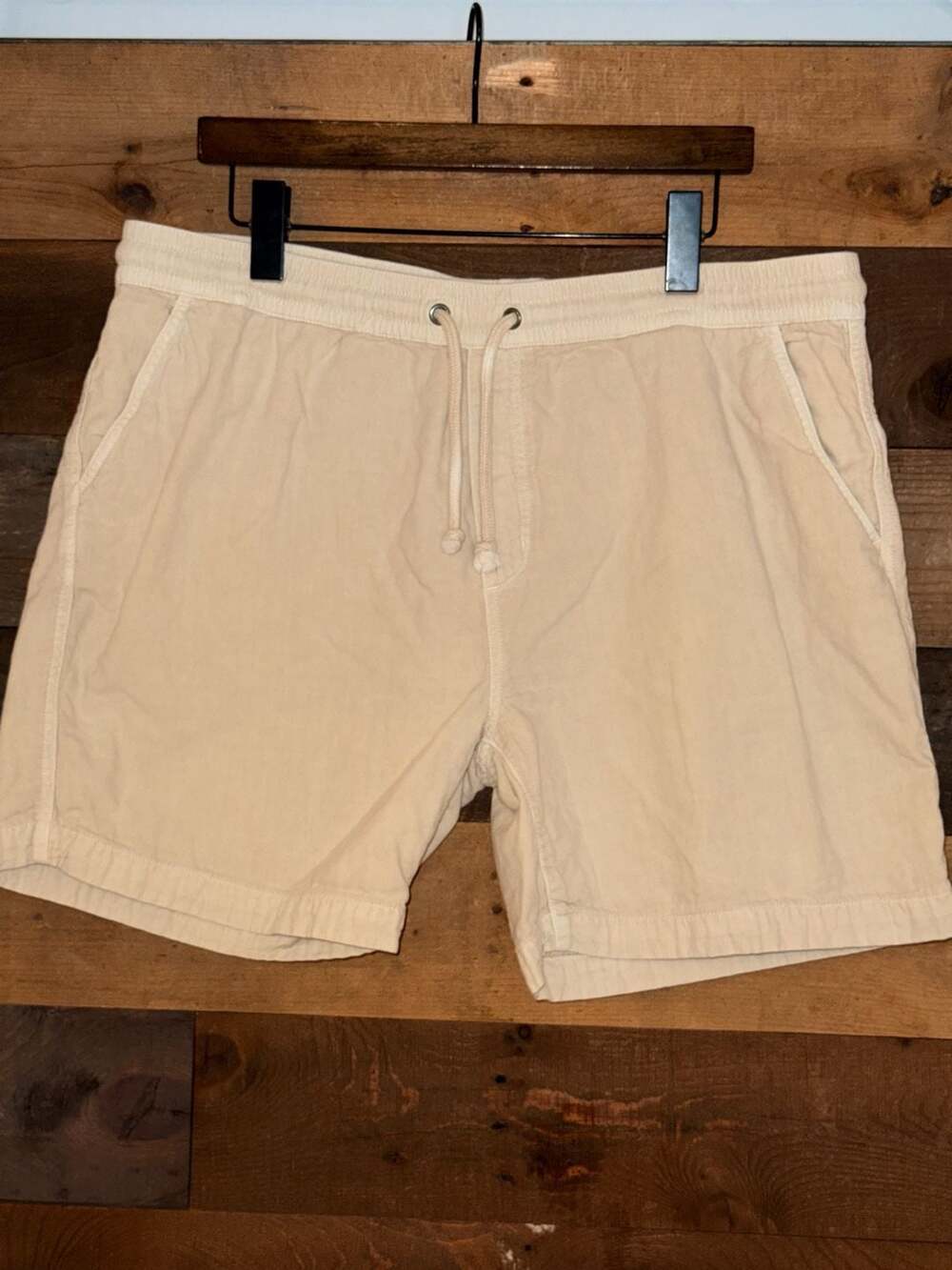 Marine Layer Men's Drawstring Casual Shorts XL Beige 0648